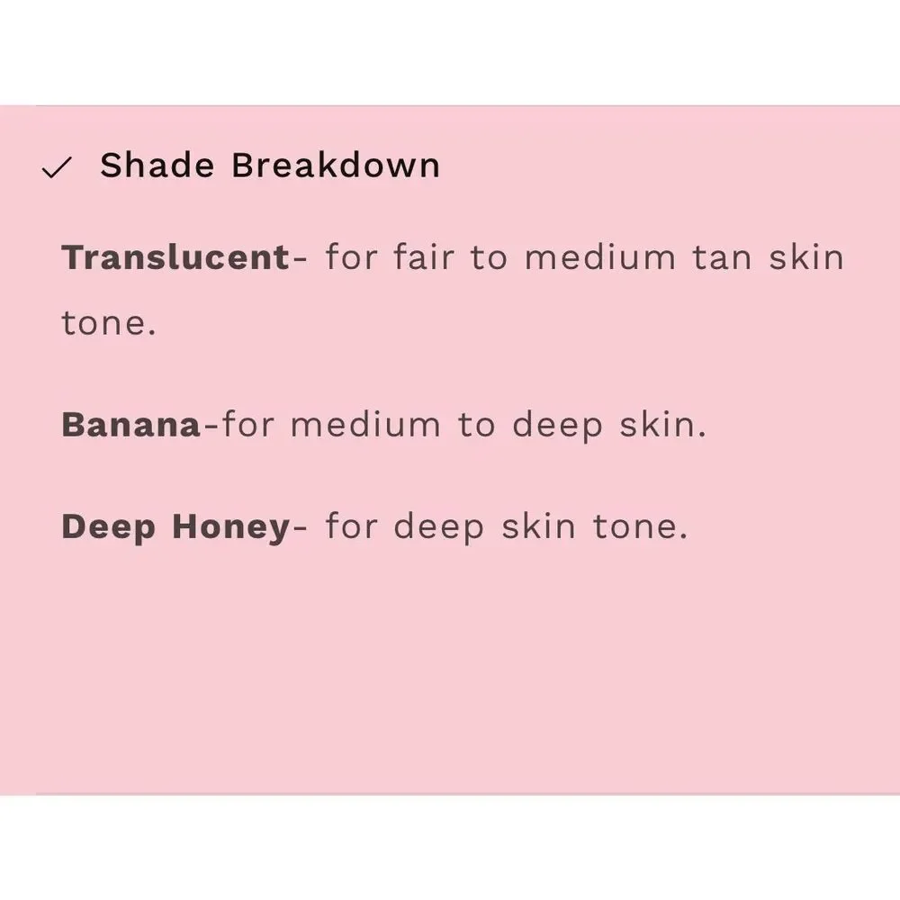 New Pink Lipps Loose Setting Powder Banana